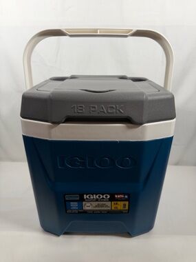Igloo Blue Gray White 18-Pack Cooler